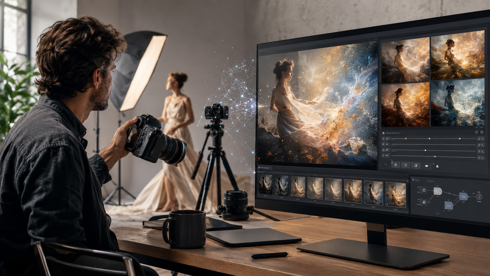 Studio photo et retouche assistée par IA